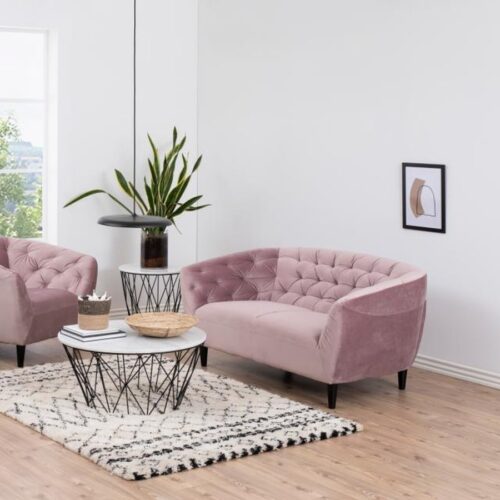 Ria Personers Sofa Dusty Rose Stof