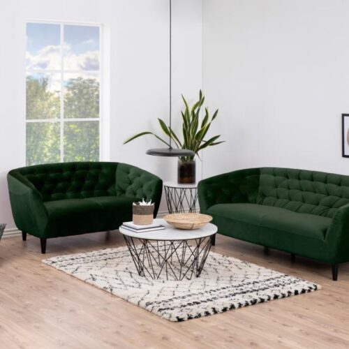 Ria Personers Sofa Skovgrøn Stof Stel
