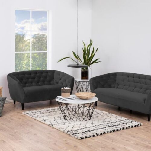 Ria Personers Sofa Mørkegrå Stof Armlæn