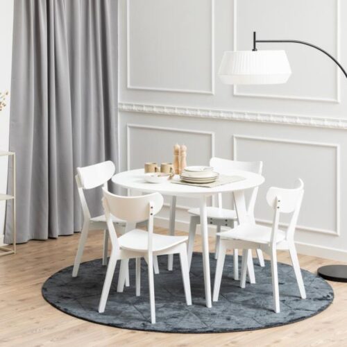 Roxby Rund Spisebordssæt Roxby Spisebordsstole Hvid
