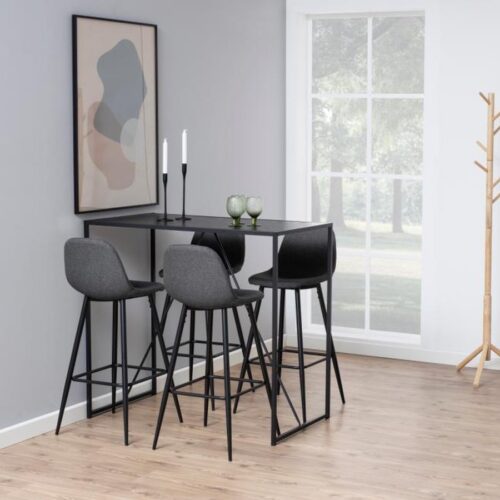 Seaford Barbord Sort Ask Mdf Stel