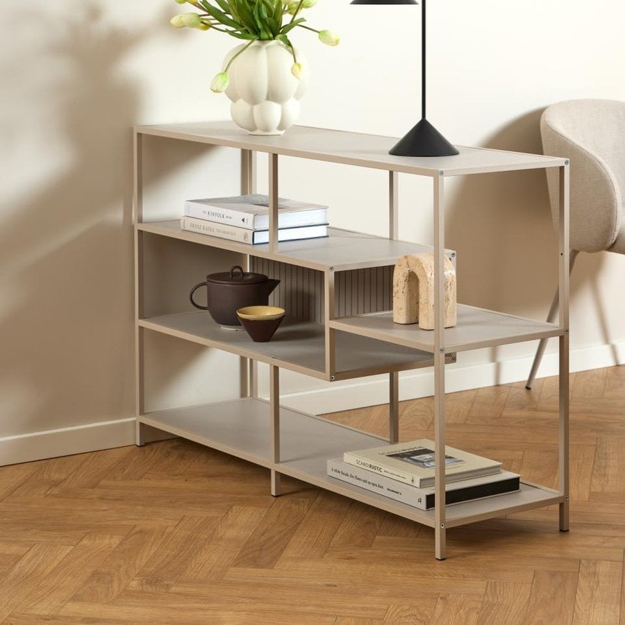 miljoe-seaford-reol-i-gr-melamin-stel-i-gr-stl-med-asymmetrisk-opstning-vendb-0000108319-2 Seaford Reol Grå Melamin Stel Grå