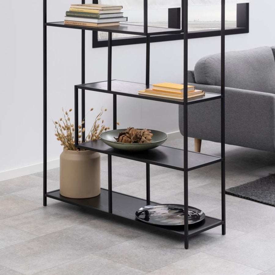Seaford Reol Sort Ask Mdf Asymmetrisk