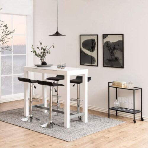 Seaford Rullebord Klar Sort Glas Bløde