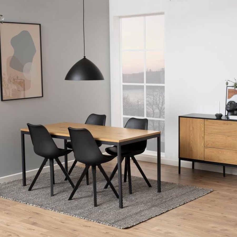 Seaford Spisebord Vild Eg Melamin Stel