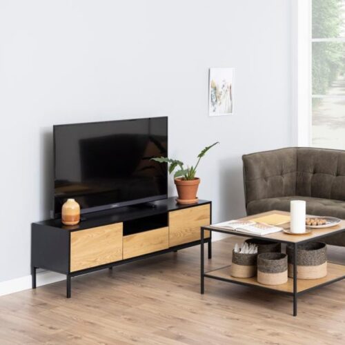 Seaford Tv Bord Sort Mat Vild