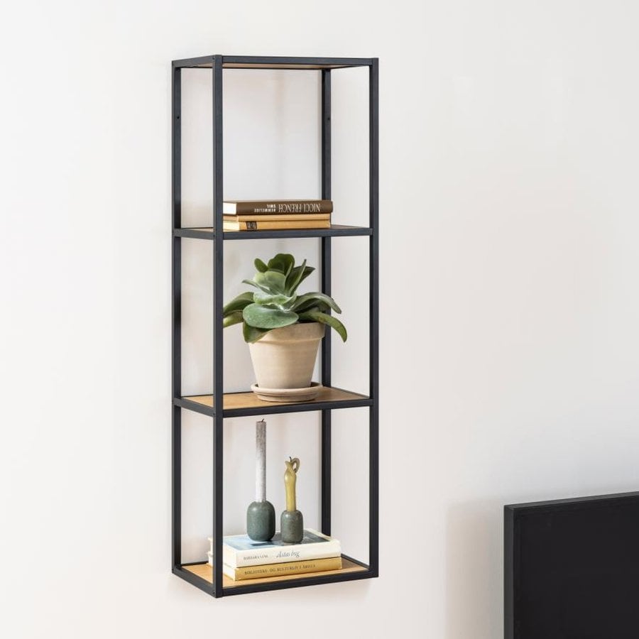 miljoe-seaford-vghylde-i-vild-eg-egetr-ramme-i-sort-stl-fra-actona-bdh-24x37x-0000079420-1 Seaford Væghylde Vild Eg Egetræ Ramme