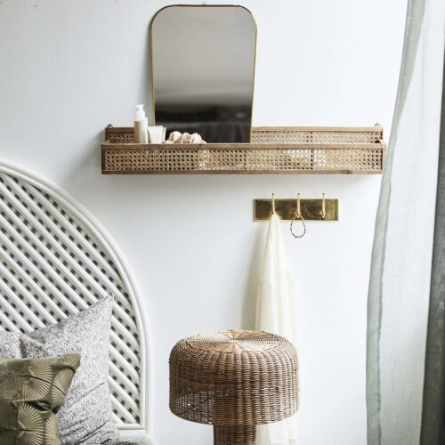 SHELFI Hylde i Rattan fra Nordal | 91x10x13 cm hos uniquebeds, home & living - Billede 2