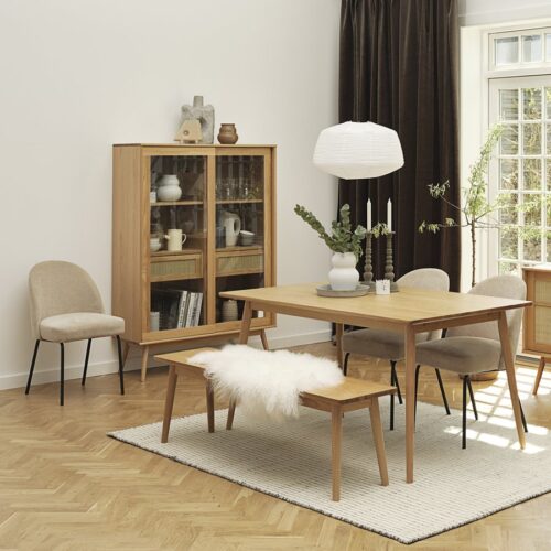 Shenzhen Vitrineskab Natur Egetræ Glaslåger