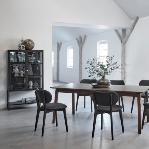 Surat Skab Sort Metal Guld Håndtag