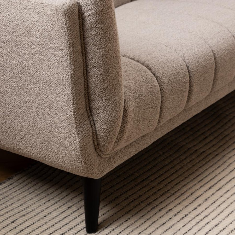 Tampa Personers Sofa Beige Stof Lodret