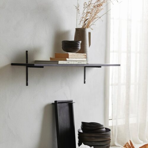 TANO Hylde i Sort MDF med Sort Metal Beslag fra Nordal | 90x22,5x24 cm hos uniquebeds, home & living - Billede 4
