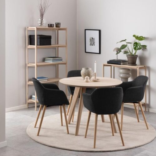 Townsville Runde Spisebord Hvidpigmenteret Olieret Egetræ