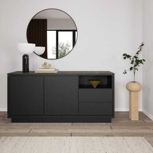 Tribeca Skænk Sort Mdf Top Sort