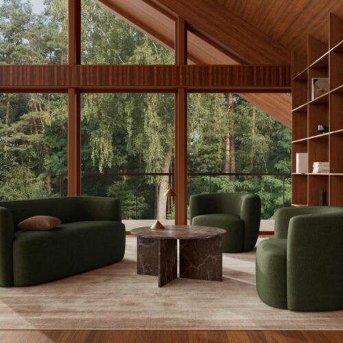 Vega Runde Sofabord Brun Marron Marmor