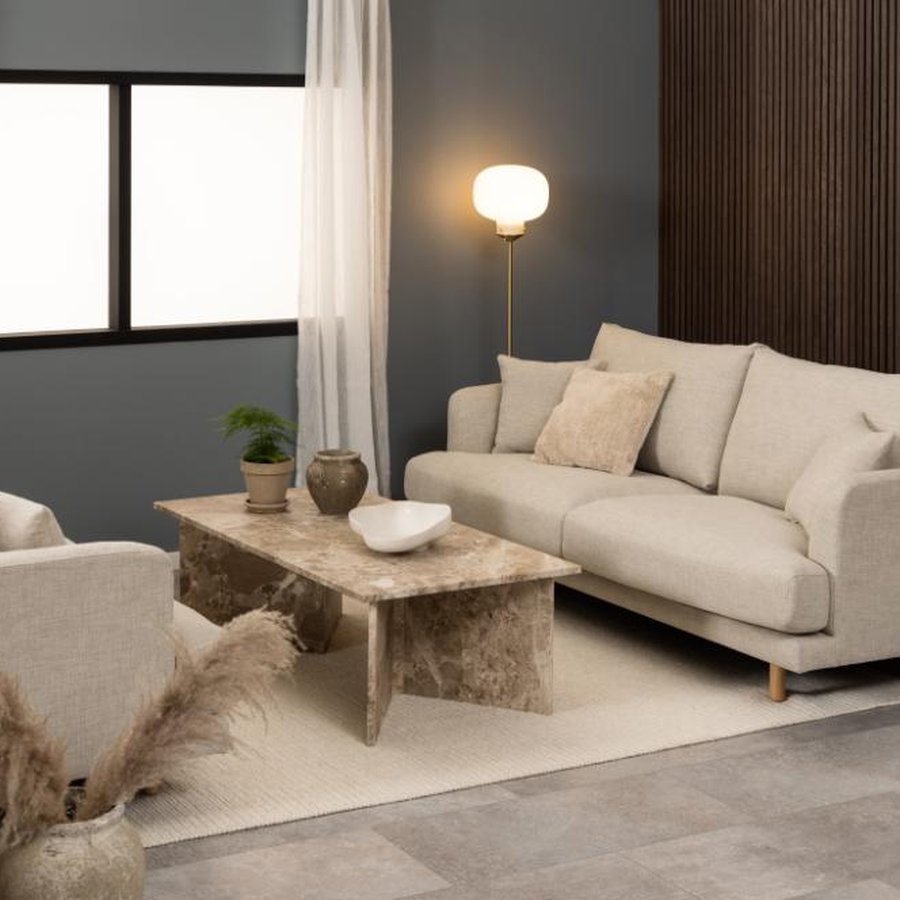 Vega Sofabord Latte Marmor V Formet