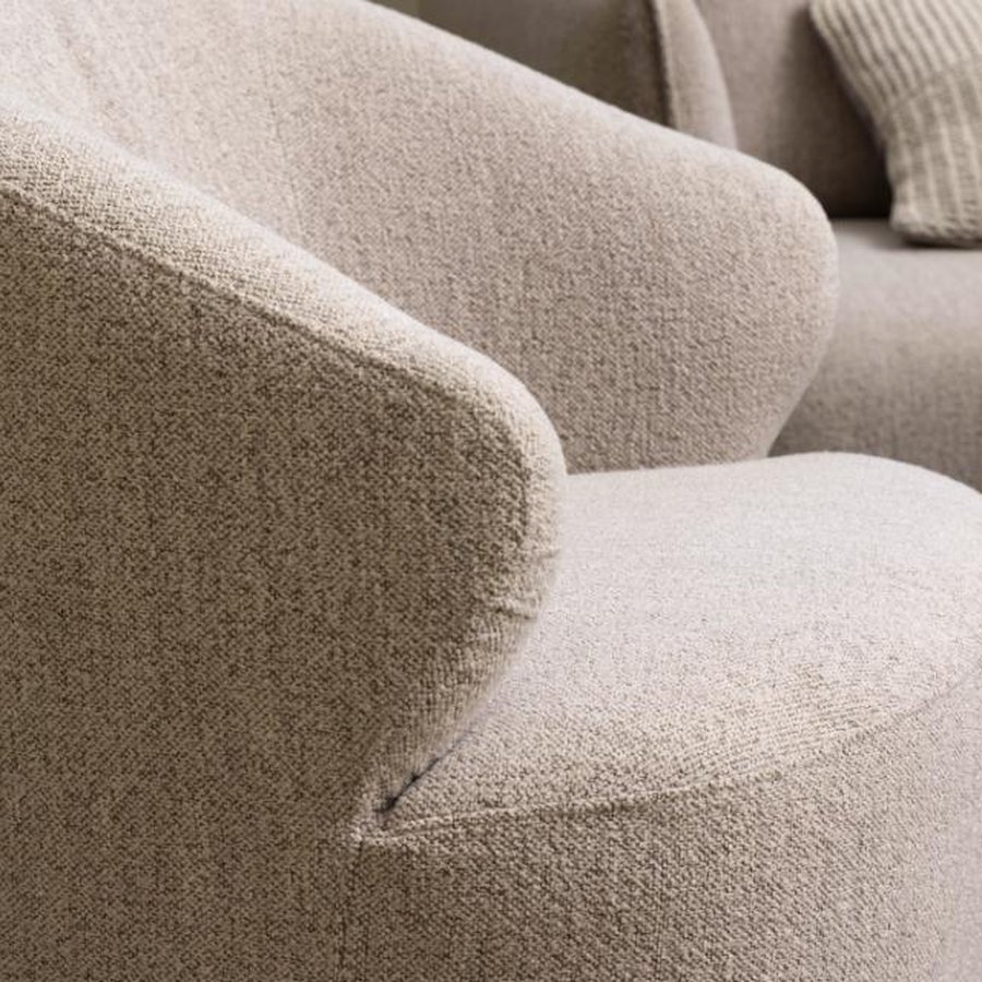 Westport Lounge Stol Beige Stof Armlæn