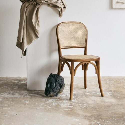 WICKY Spisebordsstol i Birketræ med Sæde & Ryg i Flet fra Nordal | 50x44x86 cm hos uniquebeds, home & living - Billede 2