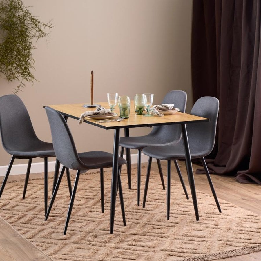 miljoe-wilma-spisebord-i-vild-eg-melamin-stel-i-mat-sort-stl-fra-actona-bdh-1-H000019342-2 Wilma Spisebord Vild Eg Melamin Stel
