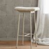 miljoe-zala-barstol-med-sde-i-sortbeige-imiteret-lammeskind-med-metalsted-fra-4 ZALA Barstol med Sæde i Sort/Beige Imiteret Lammeskind med Metalsted fra Nordal | 40x24x72 cm hos uniquebeds, home & living - Billede 4