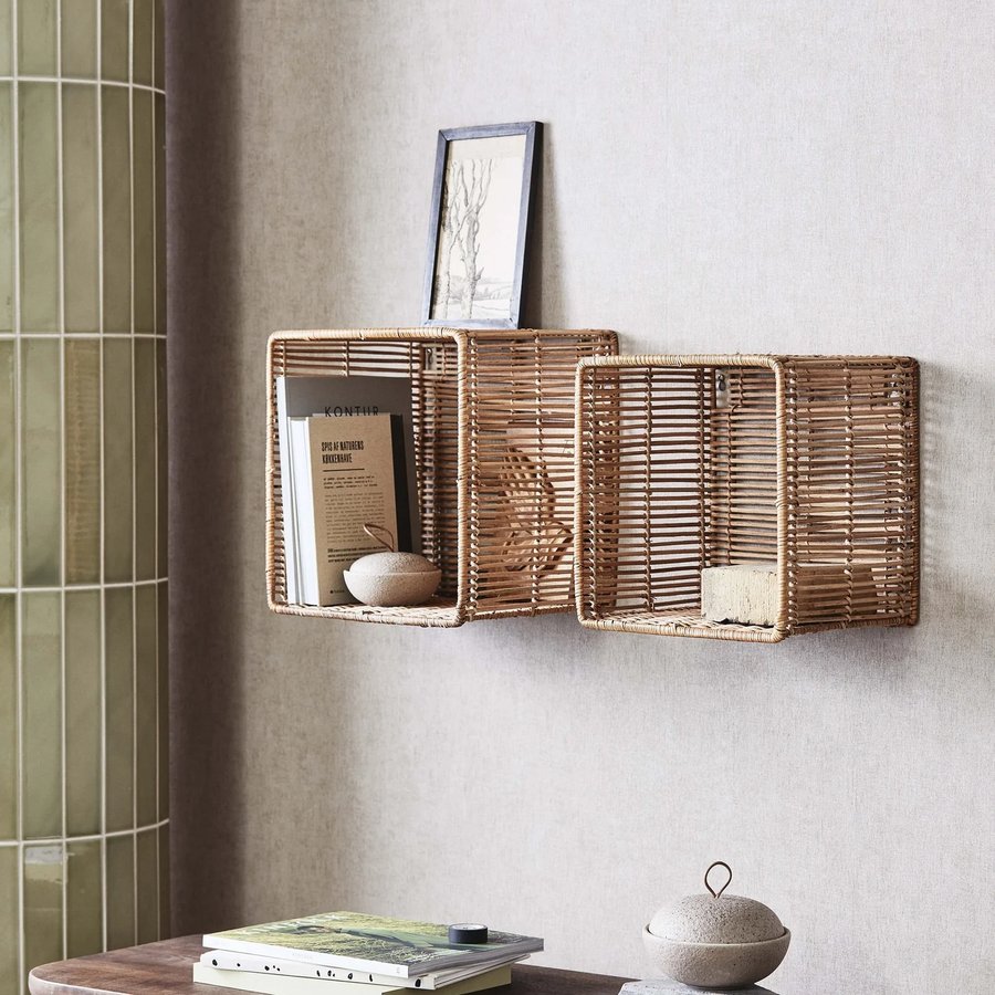 ZEYA Fletkurve Sæt i Rattan fra Nordal | Natur | 29x29x22/33x33x25 cm hos uniquebeds, home & living - Billede 3