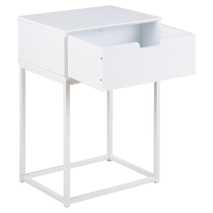 Mitra Natbord Hvid Mdf Stel Hvid