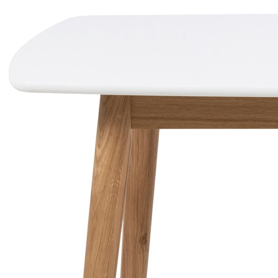 Nagano Rektangulært Spisebord Hvid Mdf Stel