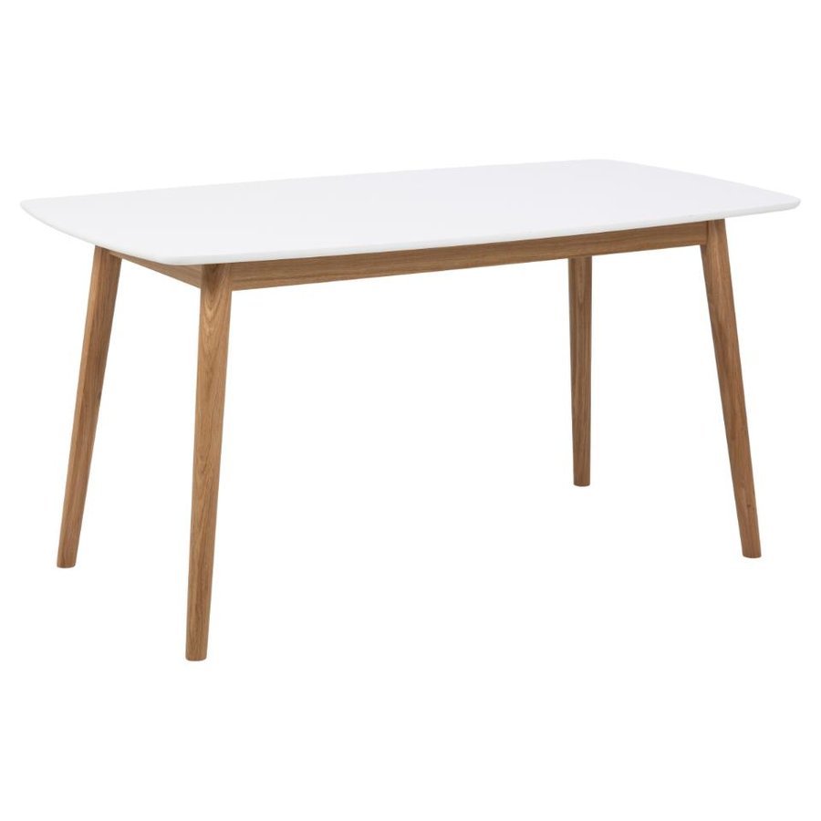 Nagano Rektangulært Spisebord Hvid Mdf Stel