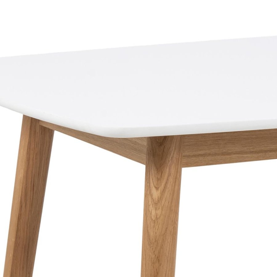 Nagano Rektangulært Spisebord Hvid Mdf Stel