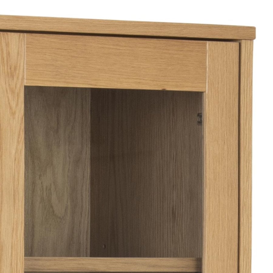 Nagano Vitrine Eg Egetræ Klar Glas