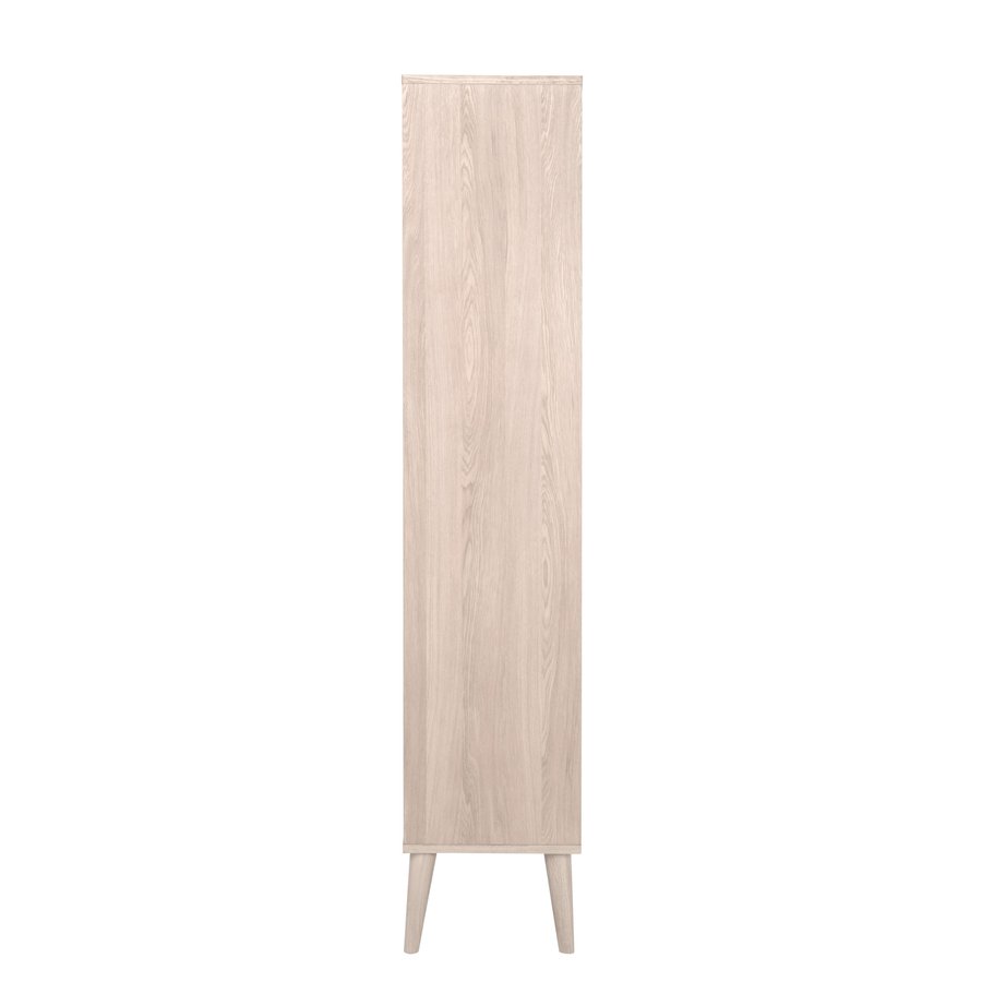 Nagano Vitrine Hvidpigmenteret Egetræ Klar Glas