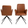 naya-spisebordsstol-i-cognac-pu-retro-med-armln-og-stel-i-sort-stl-fra-0000082020-3 Naya Spisebordsstol Cognac Pu Retro Armlæn