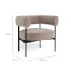 Oakfield Lounge Stol Beige Stof Armlæn