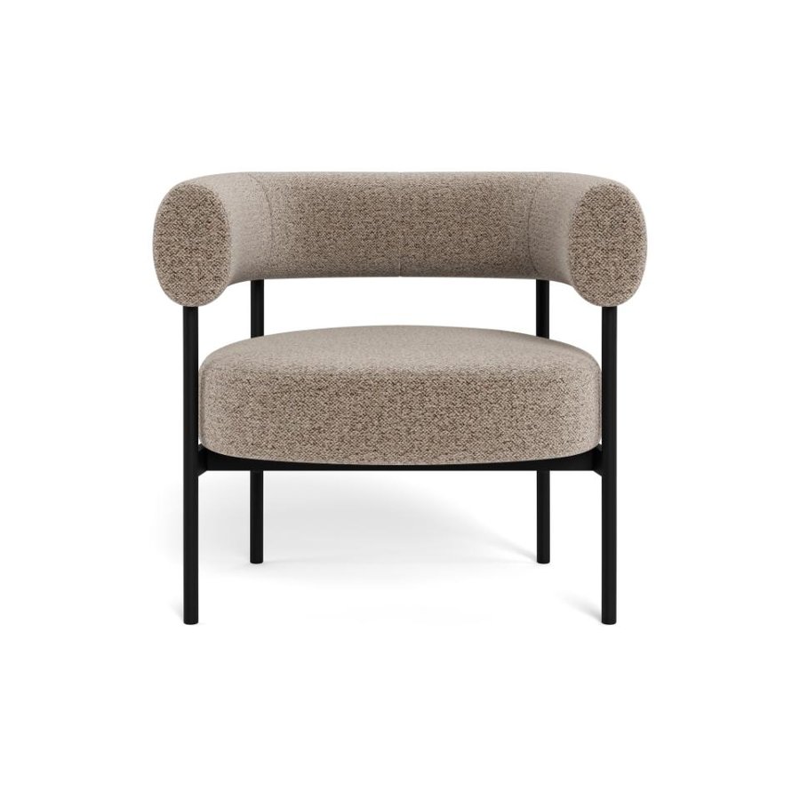 Oakfield Lounge Stol Beige Stof Armlæn