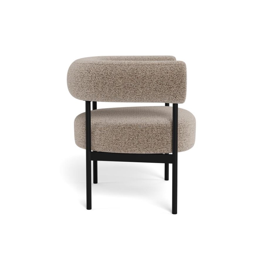 Oakfield Lounge Stol Beige Stof Armlæn