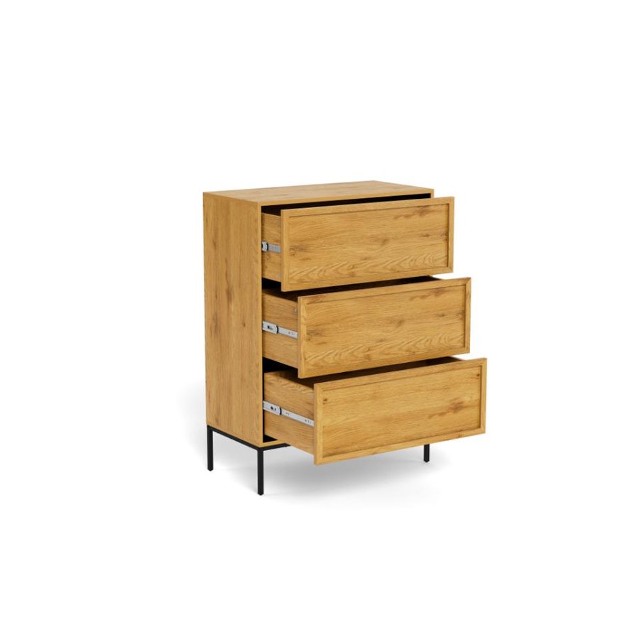 Palmdale Kommode Mat Vild Eg Melamin