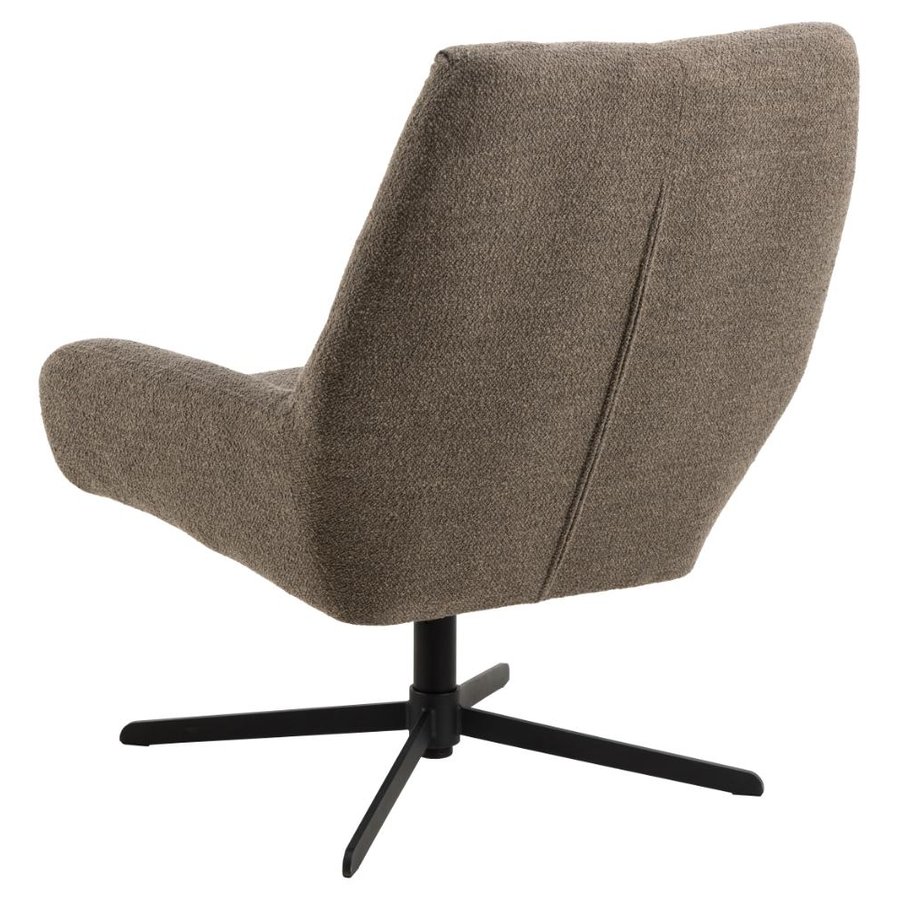 Paris Hvilestol Taupe Stof Drejefunktion Stel