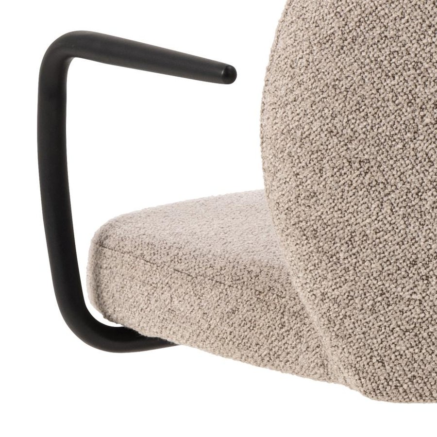 Patricia Skrivebordsstol Beige Stof Armlæn Stjernet