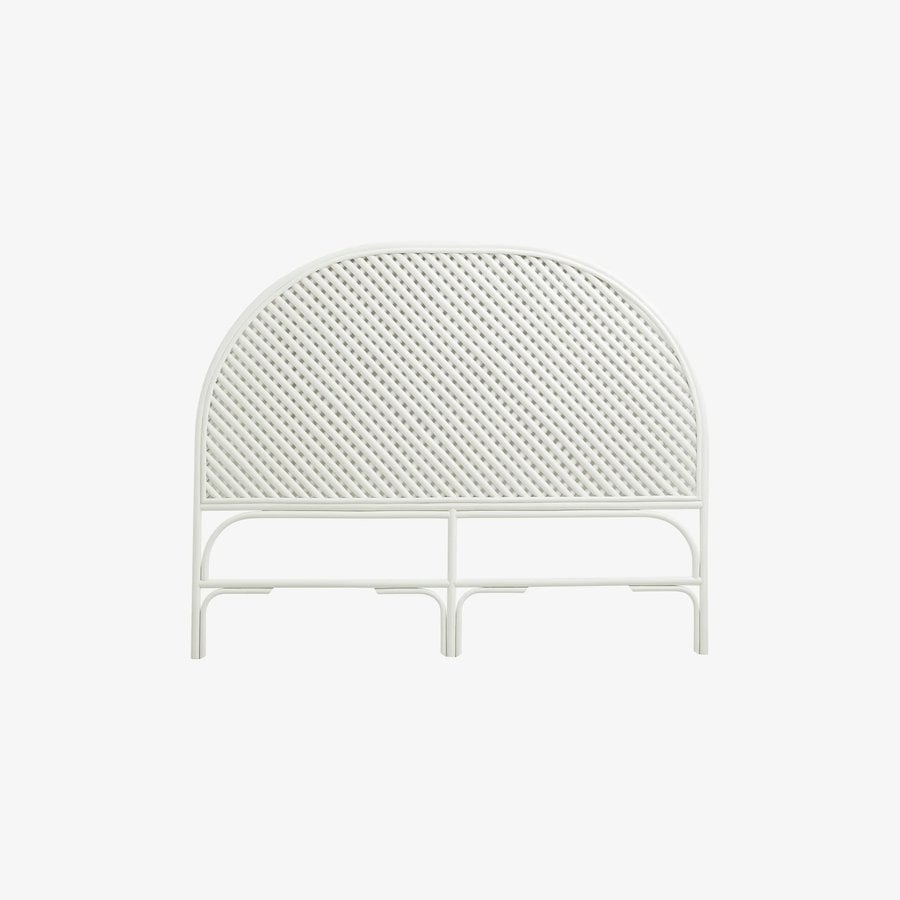 PHAI Sengegavl i Hvid Rattan fra Nordal | 180x145 cm hos uniquebeds, home & living - Billede 1