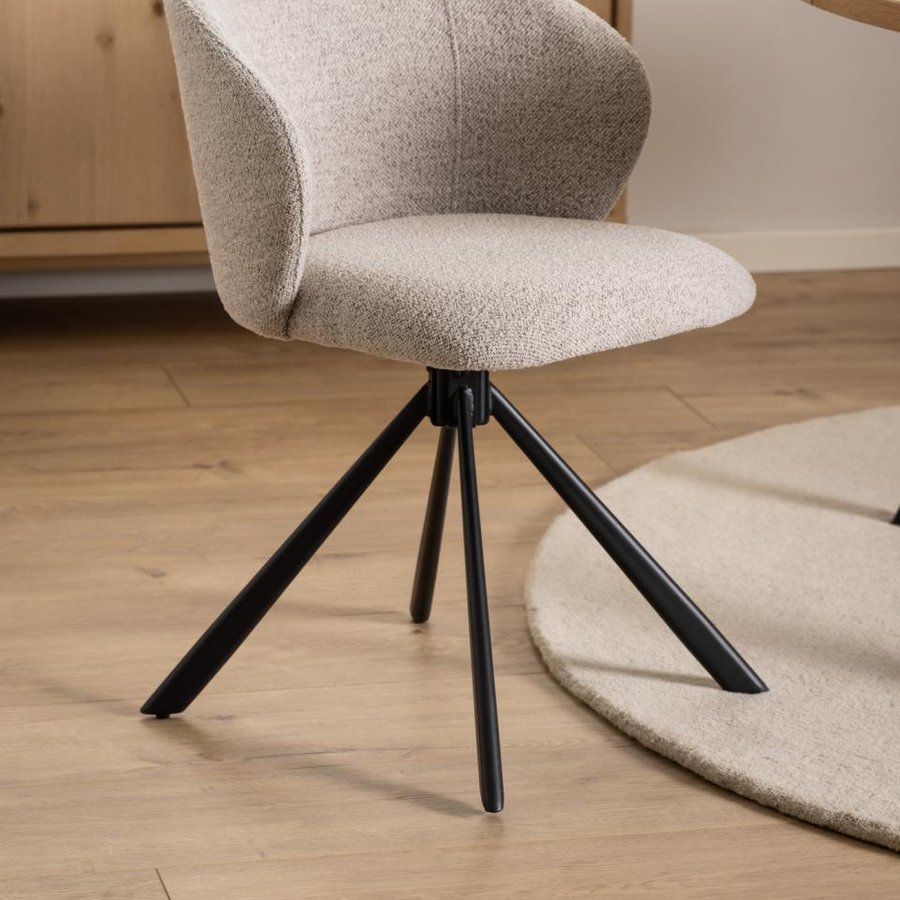 Pippa Spisebordsstol Beige Stof Felt Syning