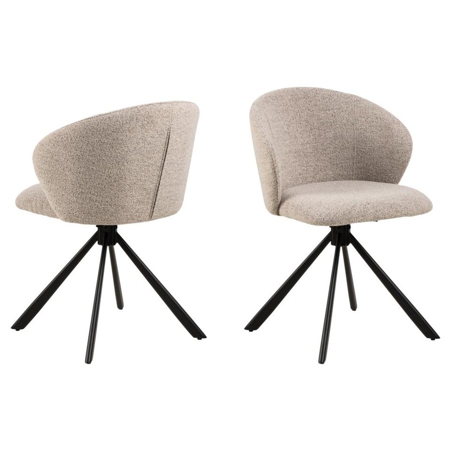Pippa Spisebordsstol Beige Stof Felt Syning