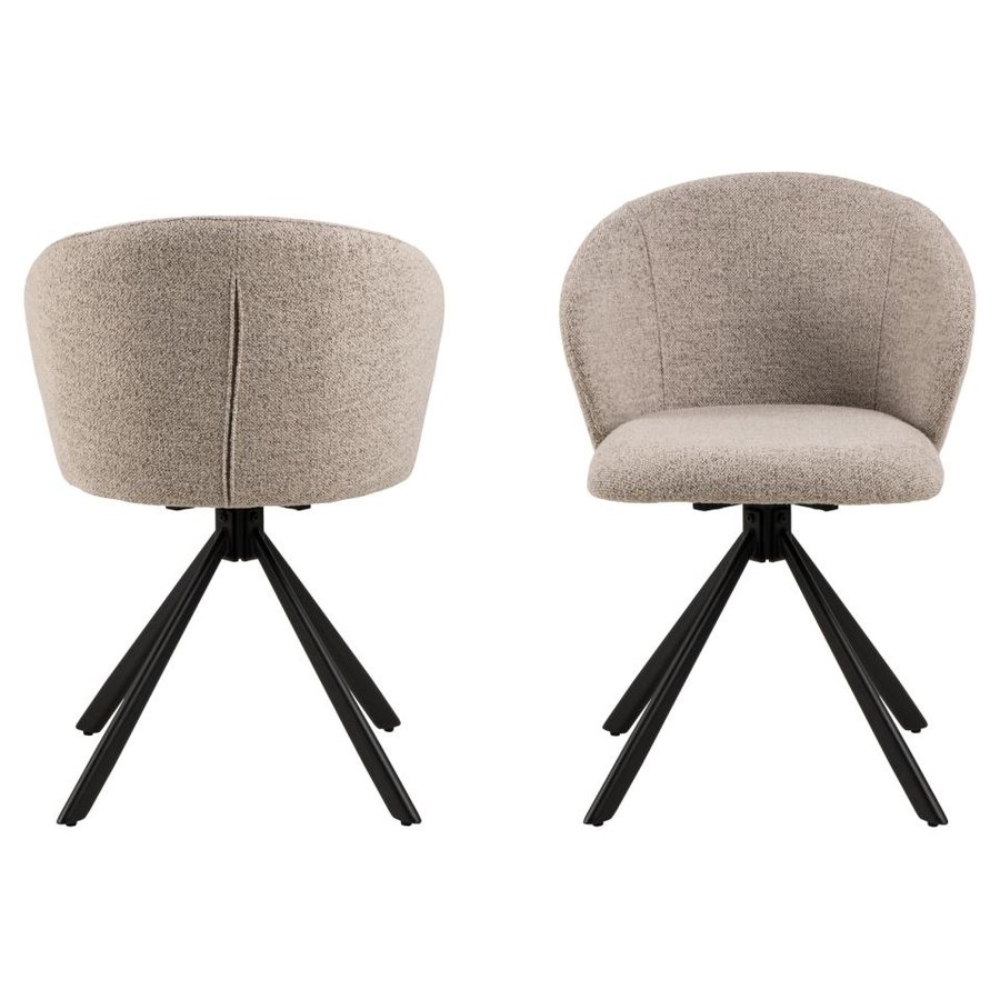 Pippa Spisebordsstol Beige Stof Felt Syning