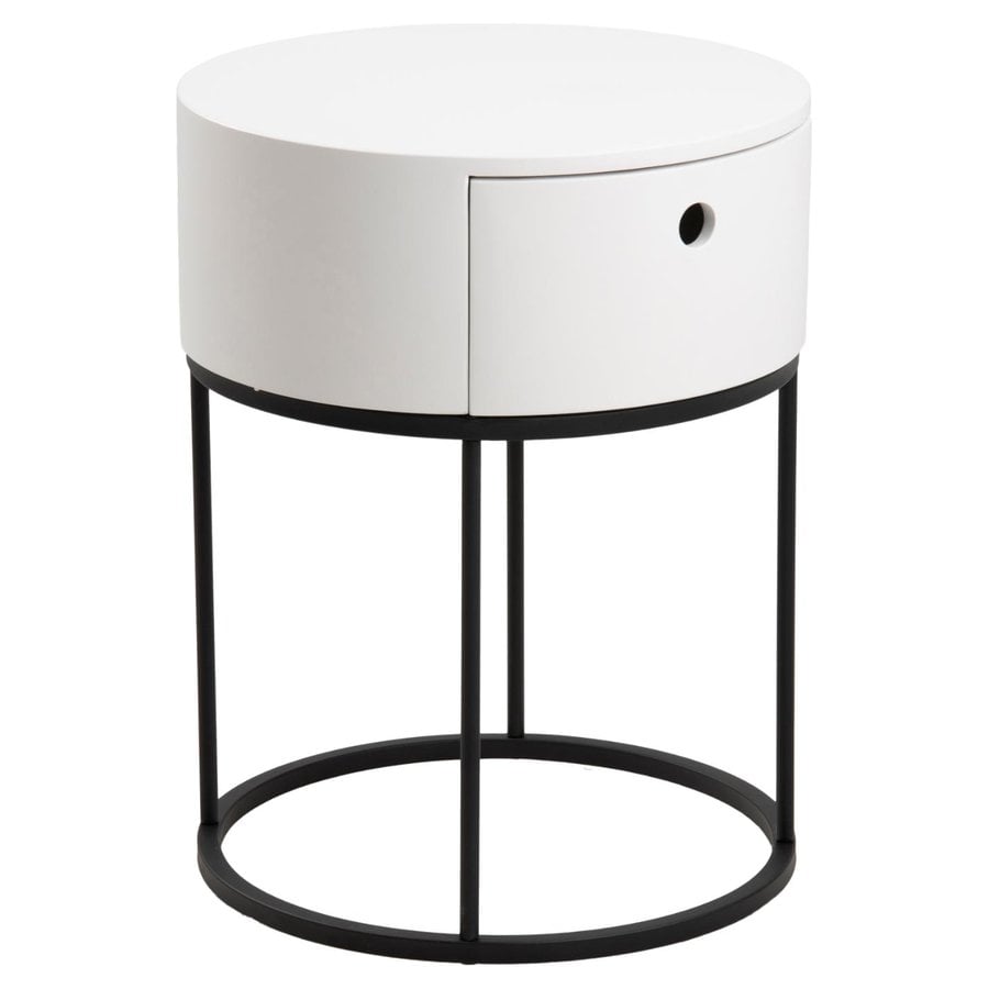 Polo Natbord Hvid Mdf Stel Sort