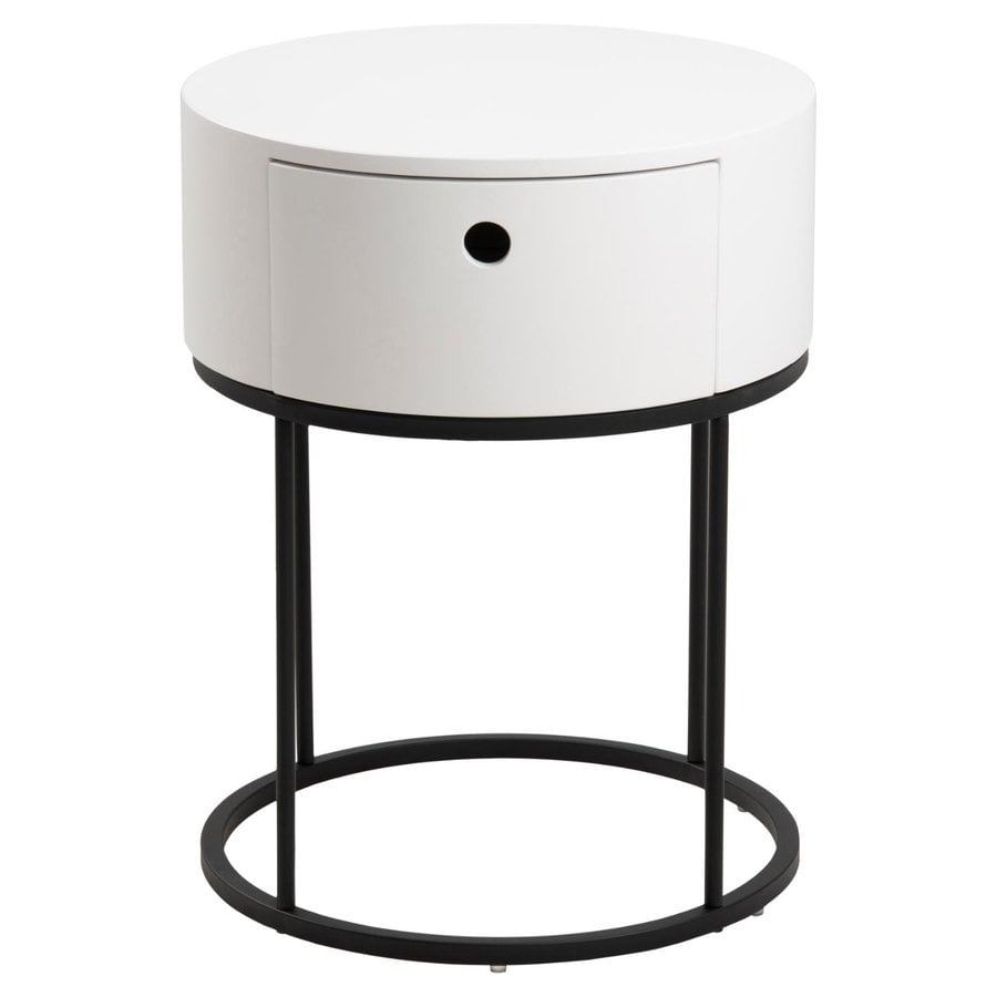 Polo Natbord Hvid Mdf Stel Sort