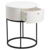 Polo Natbord Hvid Mdf Stel Sort