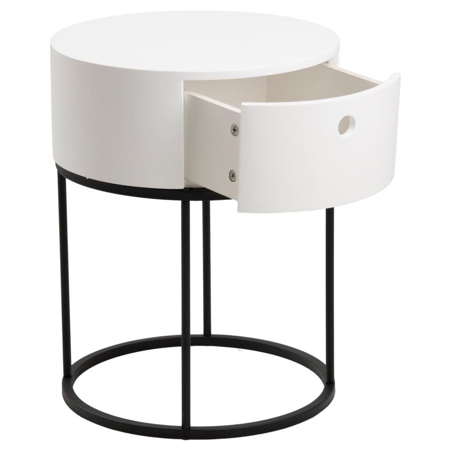 Polo Natbord Hvid Mdf Stel Sort