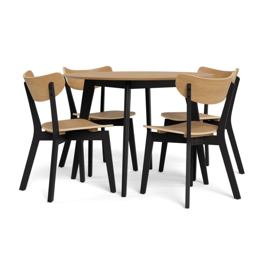roxby-spisebordsst-med-roxby-spisebordsstole-i-eg-egetr-stel-i-sort-gu-H000025184-3 Roxby Spisebordssæt Roxby Spisebordsstole Eg Egetræ