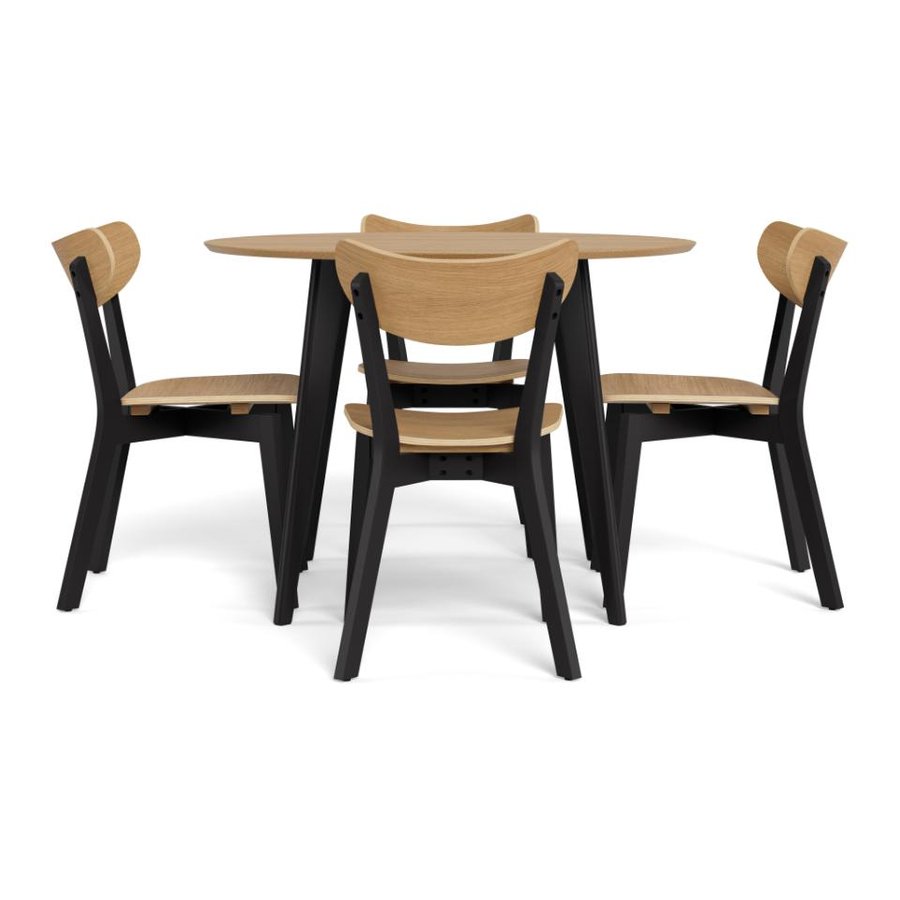 roxby-spisebordsst-med-roxby-spisebordsstole-i-eg-egetr-stel-i-sort-gu-H000025184-4 Roxby Spisebordssæt Roxby Spisebordsstole Eg Egetræ