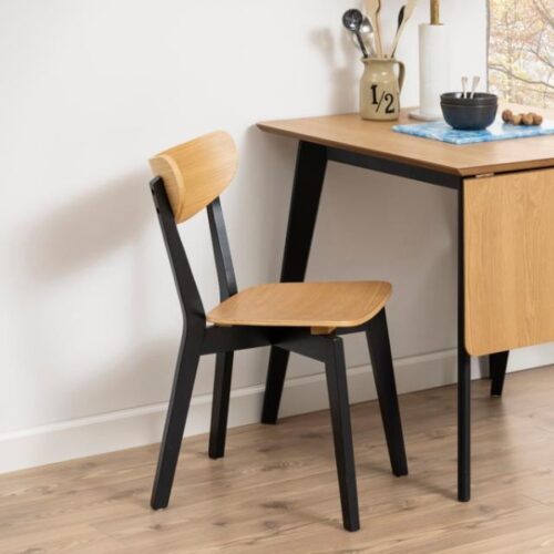 Roxby Spisebordsstol Eg Egefiner Stel Sort