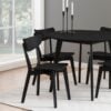 Roxby Spisebordsstol Sort Egefiner Stel Sort